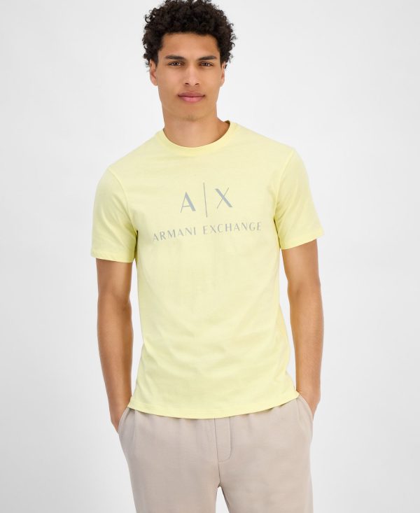 Men's Slim Fit Short Sleeve Logo Graphic Crewneck T-Shirt