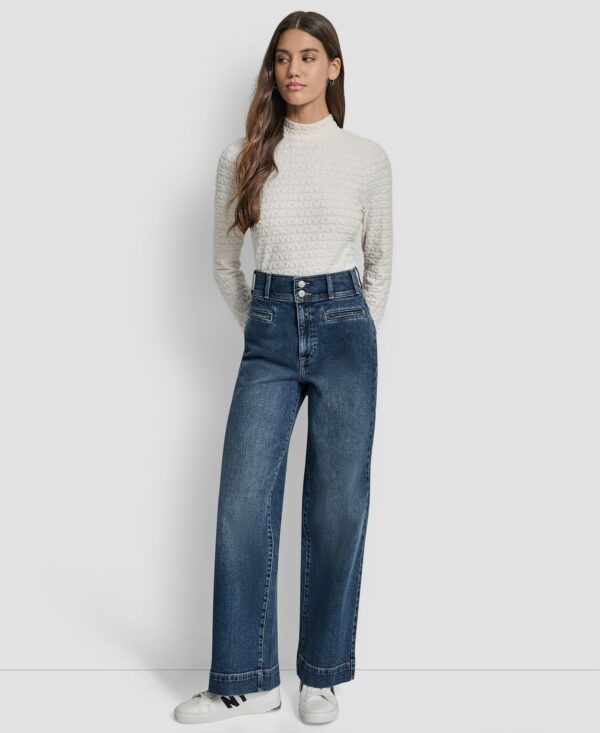 Women's High Rise Double Button Jeans