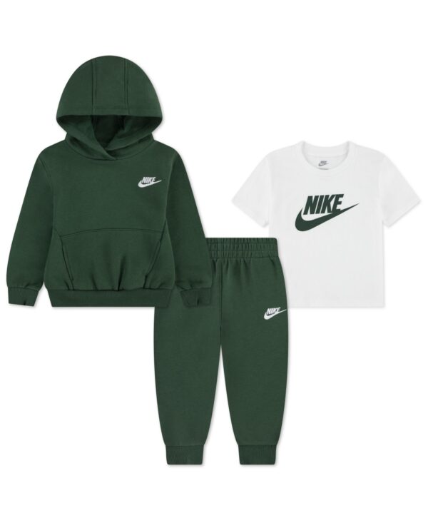 Boys' Toddler 2T-4T Long-Sleeve Hoodie, T-Shirt and Jogger Pants, 3-Piece Set