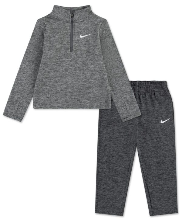 Boys' Toddler 2T-4T Quarter-Zip Sunset T-Shirt and Pants, 2-Piece Set