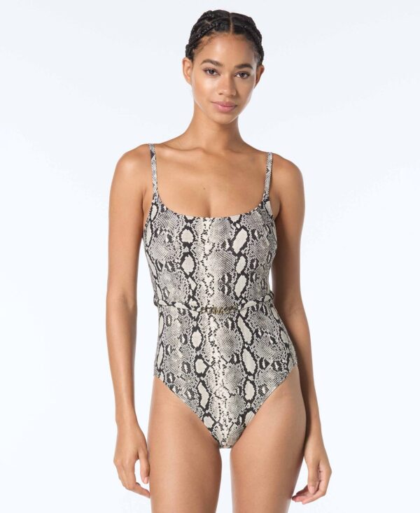 Michael Kors Women's Belted One Piece Swimsuit