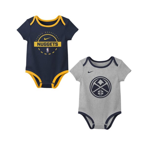 Baby Boys and Girls 3-Piece Denver Nuggets Two-Piece Bodysuit Set