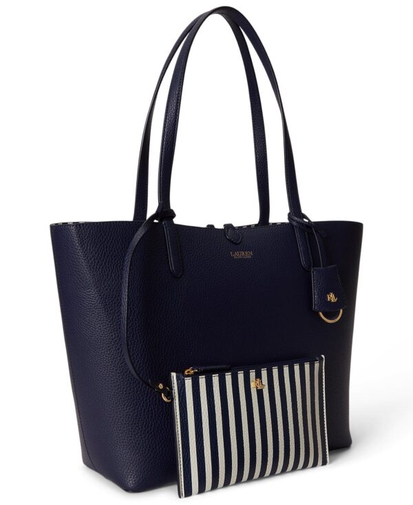Faux-Leather Large Reversible Tote Bag