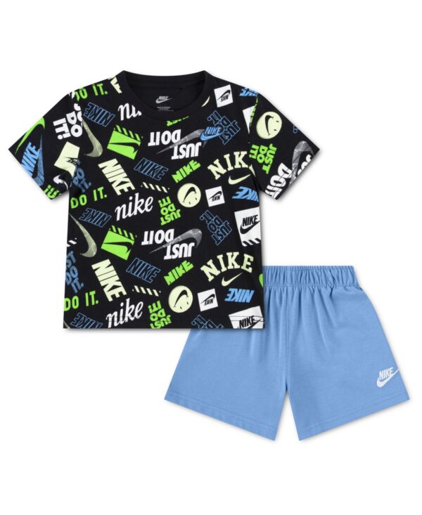 Boys' Toddler 2T-4T In The Zone Printed Crewneck T-Shirt and Shorts, 2-Piece Set