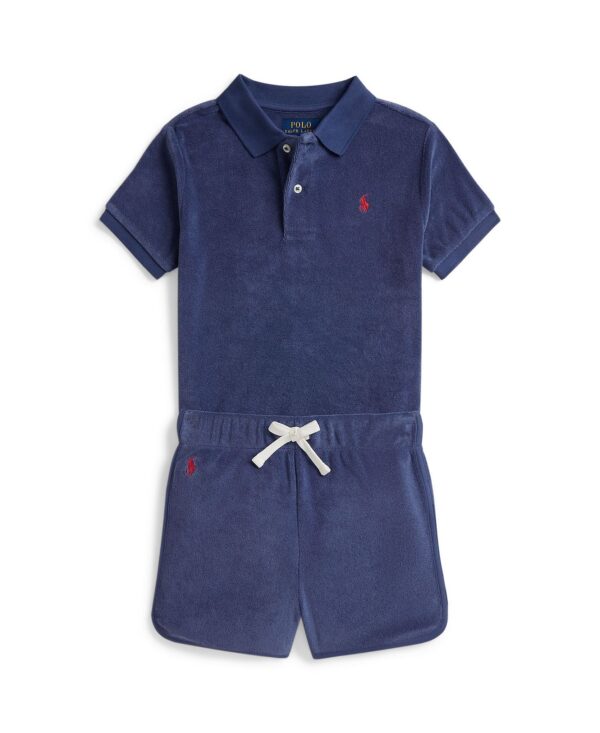Boys' 2-7 Short-Sleeve Terry Polo Shirt & Shorts, 2-Piece Set