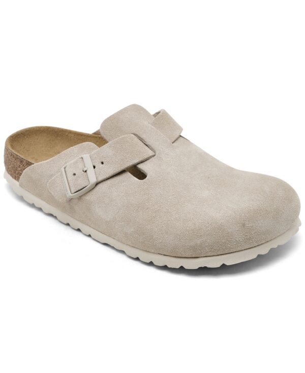 Women's Boston Suede Leather Casual Clogs from Finish Line