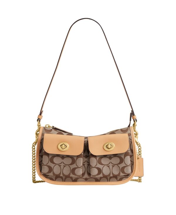Originals Waverly Small Signature Jacquard Twin Turnlock Shoulder Handbag