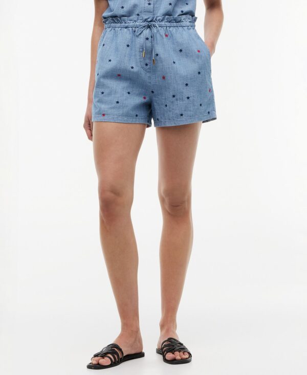 Women's Star Printed Chambray Shorts