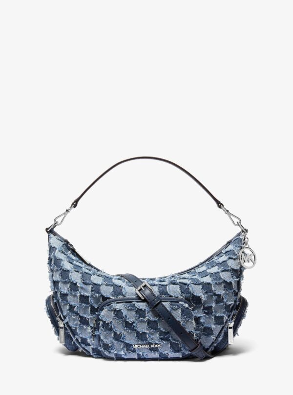merritt medium patchwork denim convertible shoulder bag