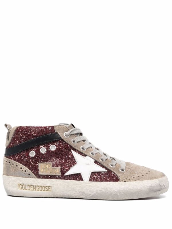 mid-top sneakers with silk