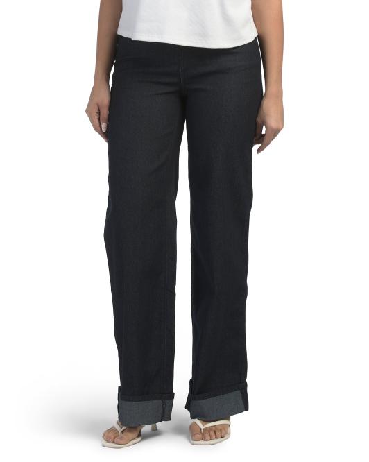 1822 DENIM High Rise Slim Wide Leg Jeans