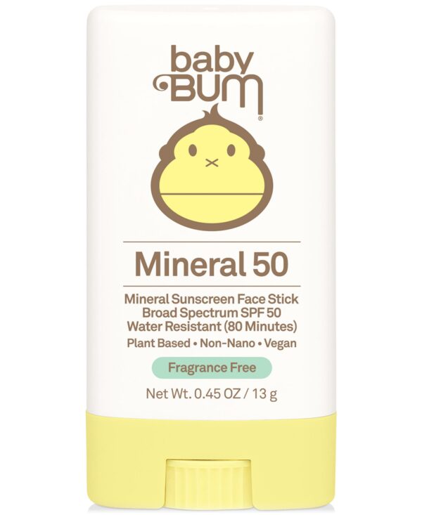 Baby Bum SPF 50 Mineral Sunscreen Face Stick, 0.45 oz.