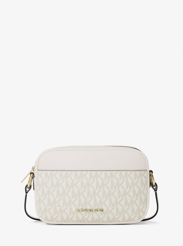 jet set small signature logo camera crossbody bag