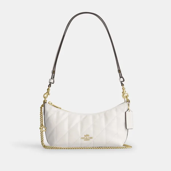 caitlin shoulder bag with quilting and charm