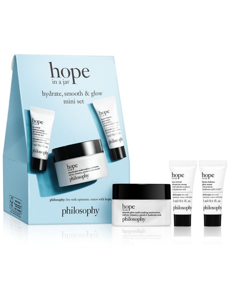 3-Pc. hope in a jar hydrate, smooth & glow mini set