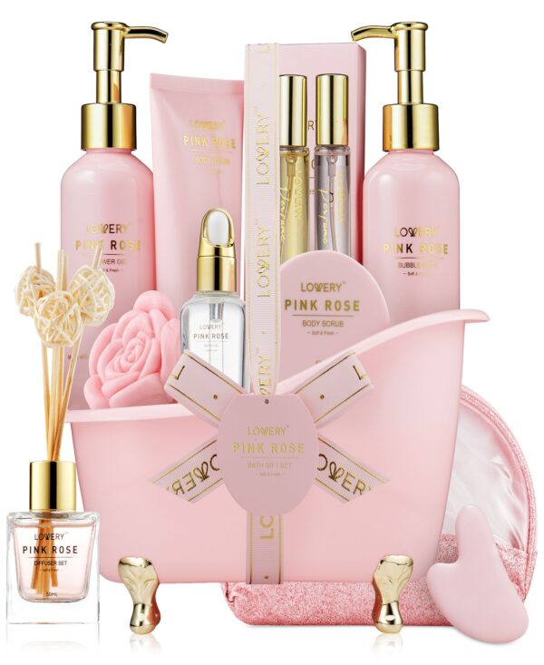 19-Pc. Pink Rose Relaxing Luxury Spa Gift Set