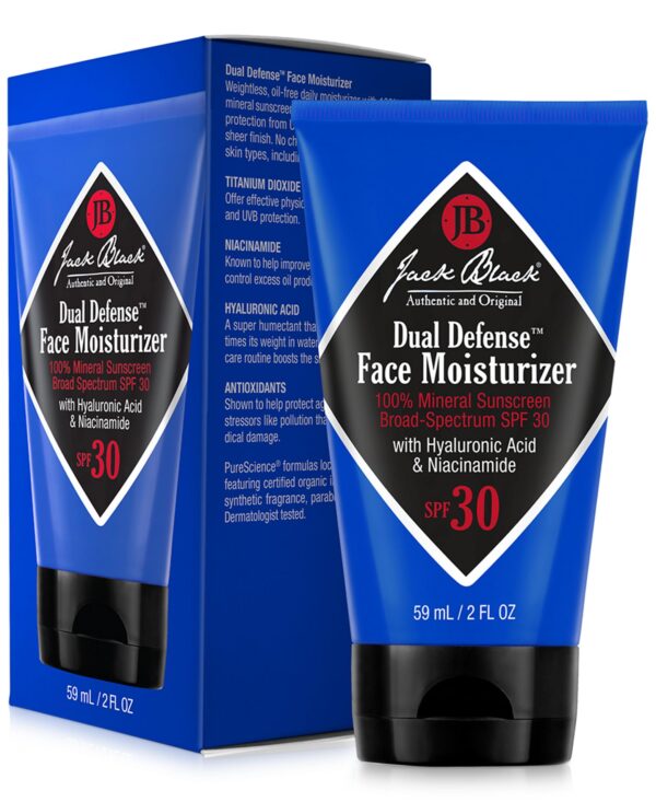 Dual Defense Face Moisturizer 100% Mineral Sunscreen SPF 30, 2 oz.