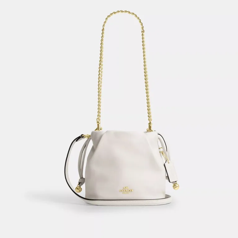 faye mini drawstring bag with ruching