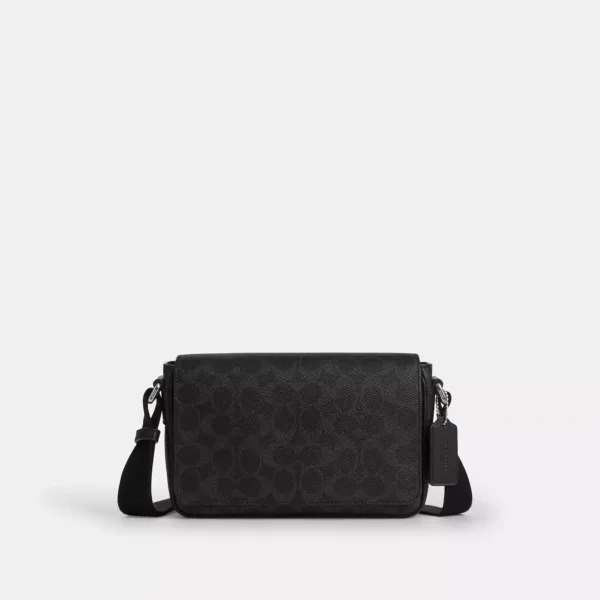 jack small flap crossbody bag in signature canvas