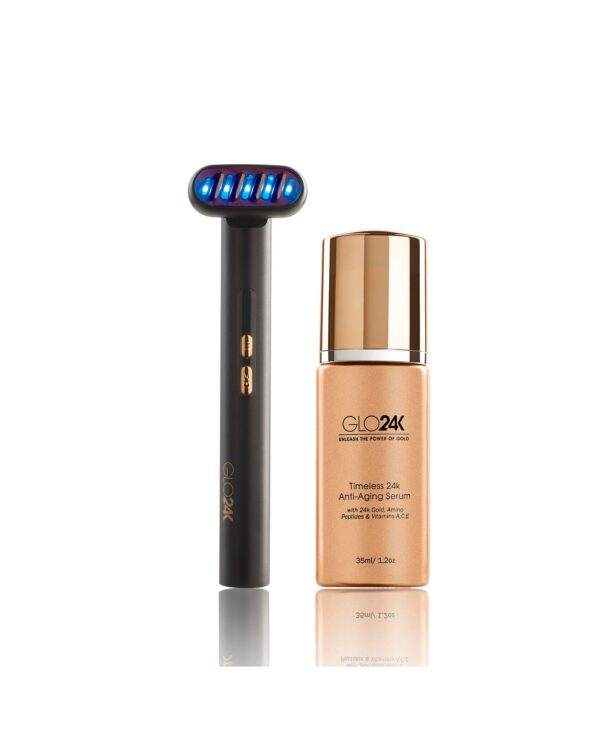 6-IN-1 Beauty Therapy Wand for the Face, Eyes & Neck and Timeless 24k Anti-Aging Serum