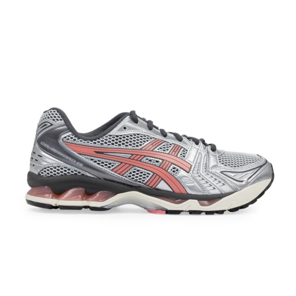 white / silver / papaya gel-kayano 14 sneaker