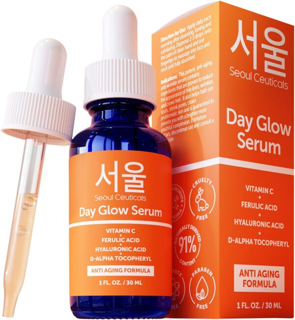 Korean Skin Care Vitamin C Serum Day Glow Serum - Anti Aging Anti Wrinkle K Beauty Skincare
