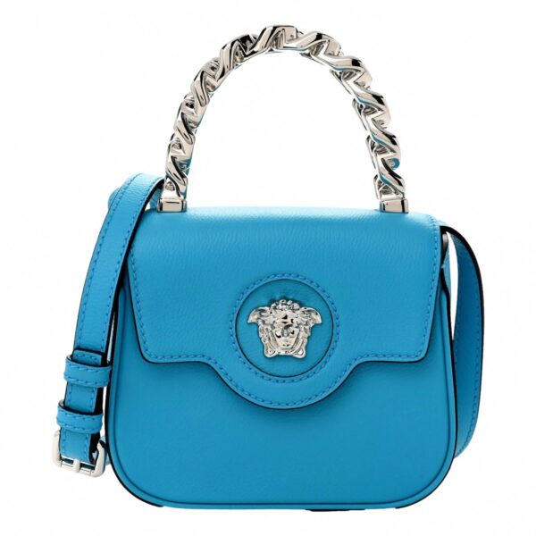 women's la medusa mini top-handle bag in blue