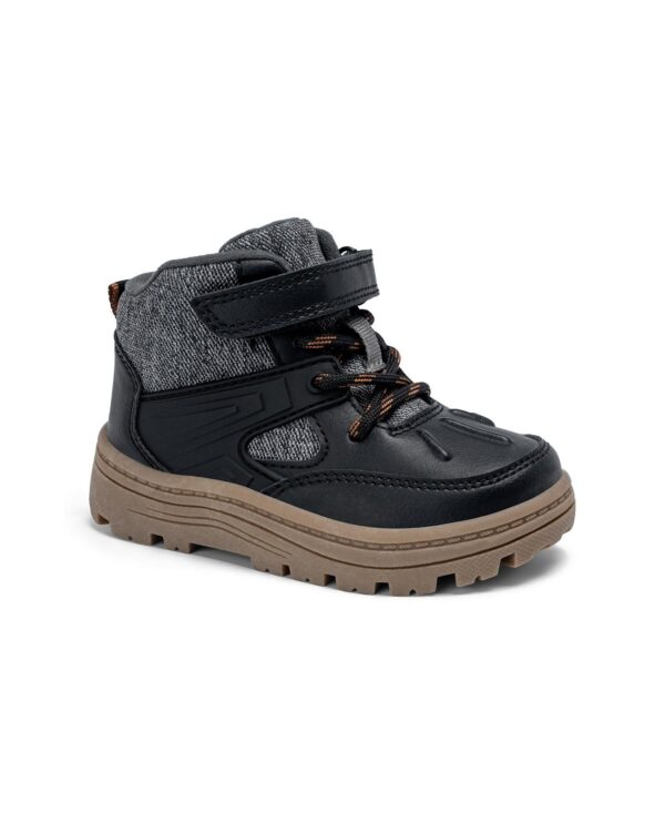 Toddler Boys' Ilker Hook and Loop Closure Lace-Up Boots
