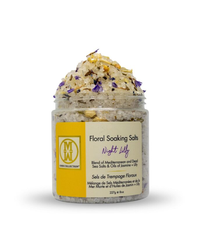Floral Soaking Bath Salts Night Lily 8oz
