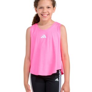 Girls' 8-16 Sleeveless Mélange Flounce Tank Top