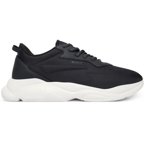 hugo men's leon running sneaker, black
