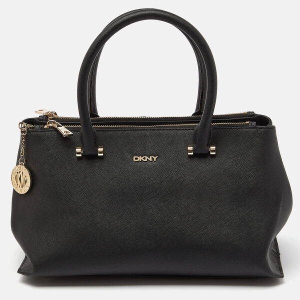 black saffiano leather bryant park zip tote