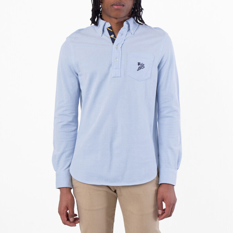 Knit Oxford Mesh Polo Shirt