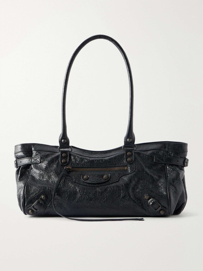 Le City East-west leather shoulder bag