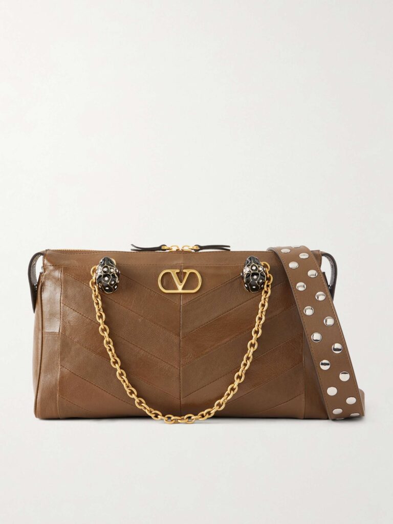 Panthea medium embellished leather shoulder bag