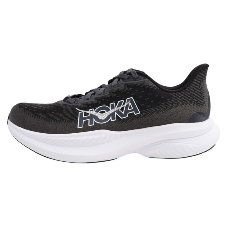 mens mach 6 running shoes - black/white