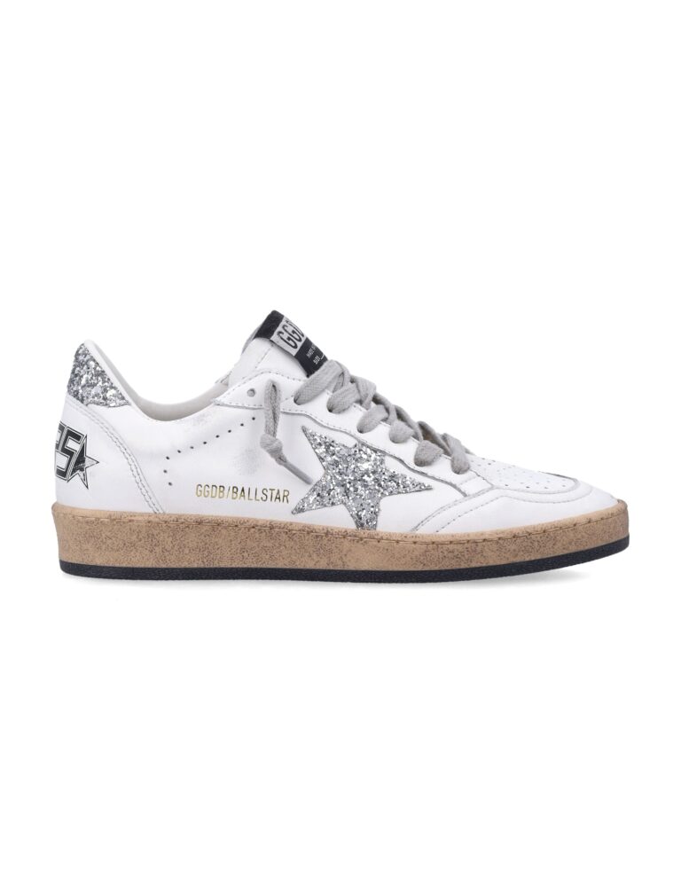 white ball star leather sneakers