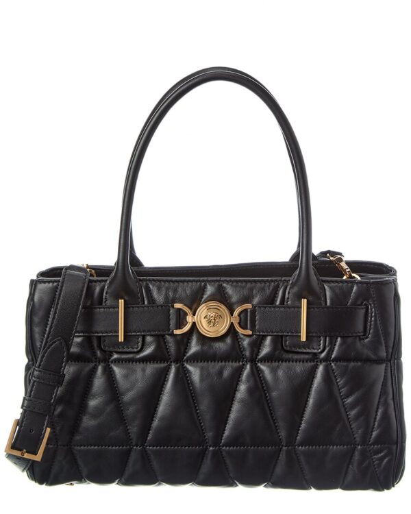 medusa quilted leather tote