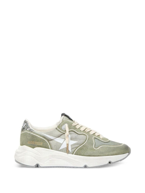 sleek silhouette sneakers with glittery accents