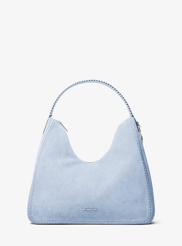 nayla medium suede hobo shoulder bag