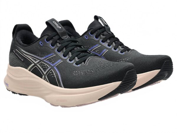 women's kayano 32 shoe in black/pearl pink