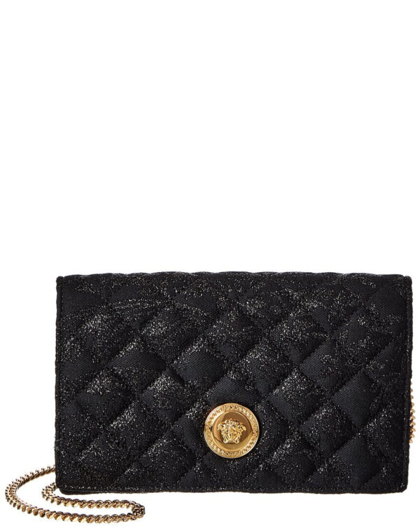 medusa canvas & leather shoulder bag