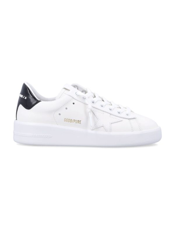 white pure star leather sneakers