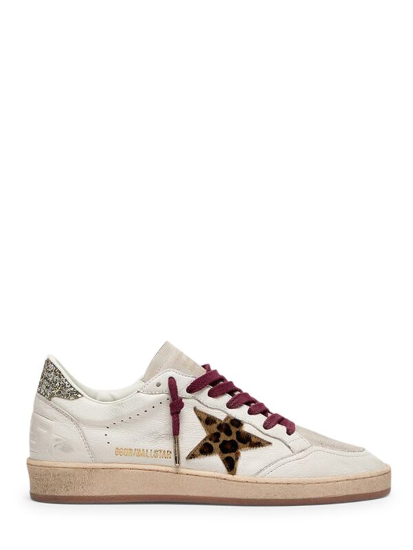 low-top sneakers with distressed white leather