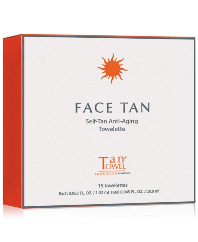 Face Tan Self-Tan Anti-Aging Towelette, 15-Pk.