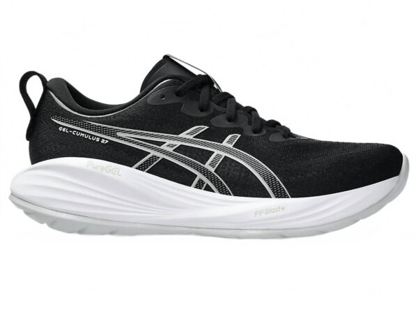 women's cumulus 27 running shoes in black/concrete