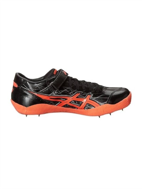 men's hi jump pro spike shoes in black/coral