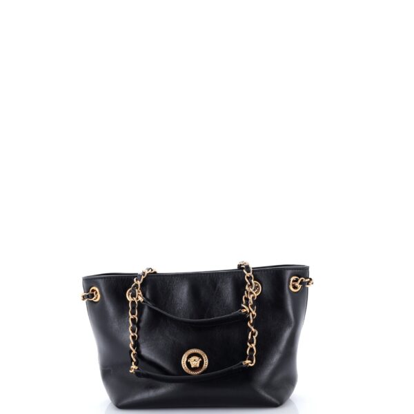 medusa icon chain tote leather mini
