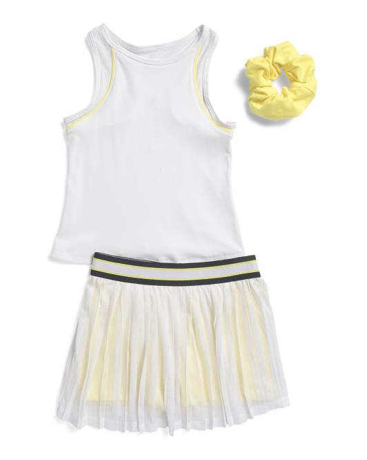 90 DEGREE BY REFLEX Big Girls 2pc Tank Top And Skort Set