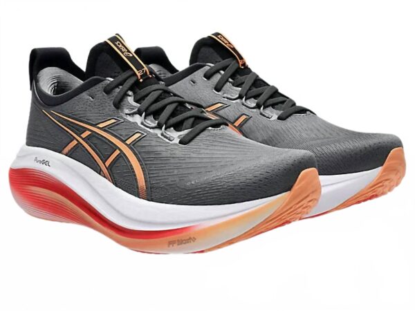 men's gel-nimbus 27 running shoes in carbon/mojave